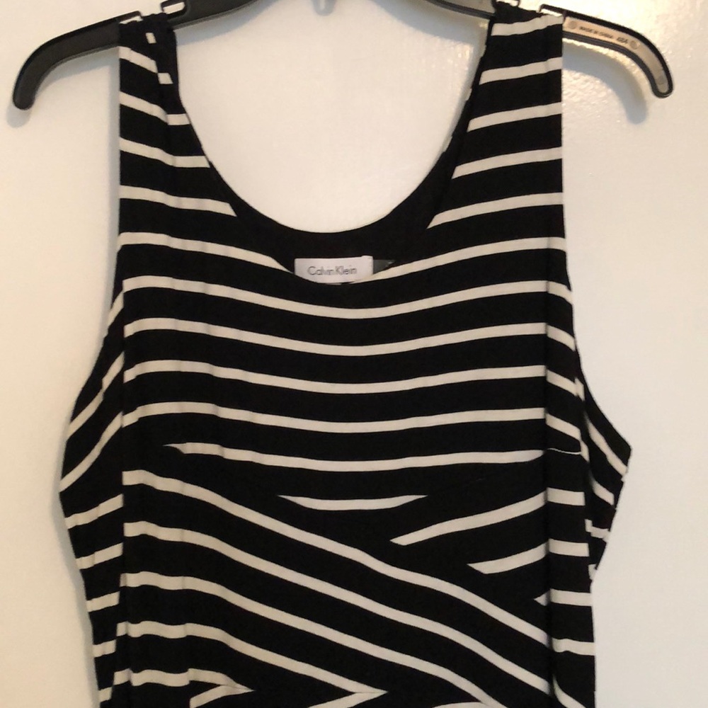 Calvin Klein striped maxi dress